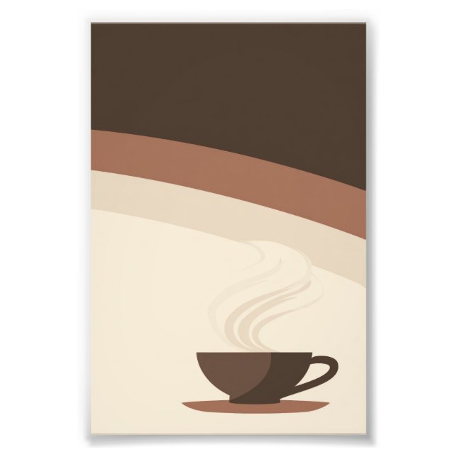 Cup of Coffee in Retro Style Photo Print (Front)