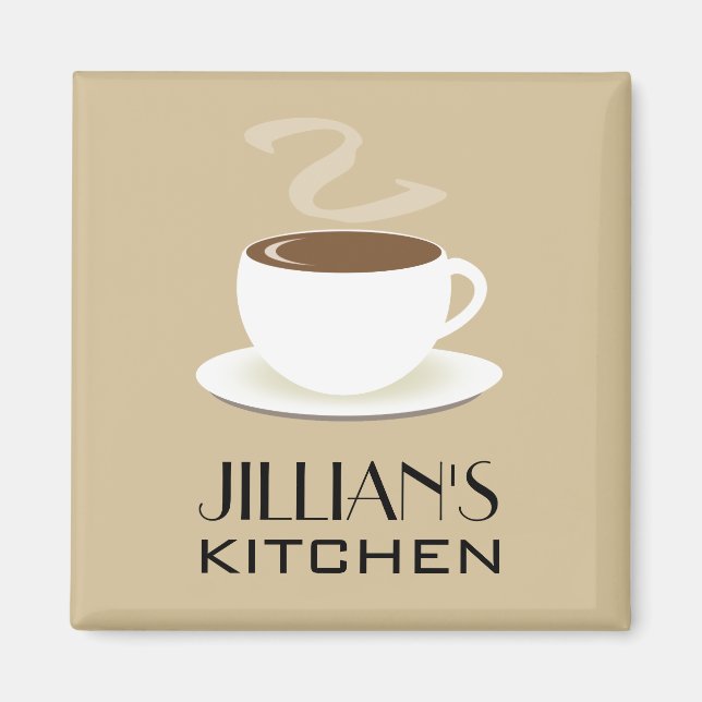 Cup Of Coffee Kitchen Magnet (Front)