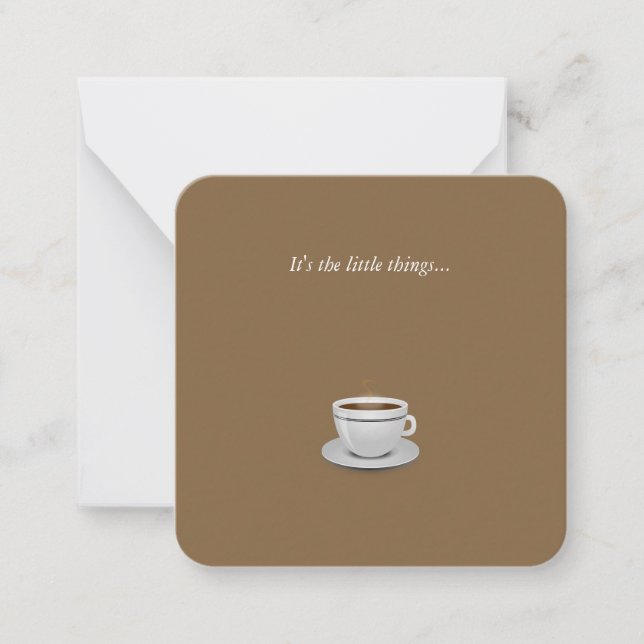 Cup of Coffee Mini Thank You Note Card (Front)