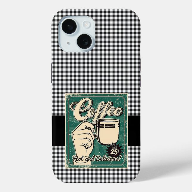 Cup of Coffee Retro Case-Mate iPhone Case (Back)