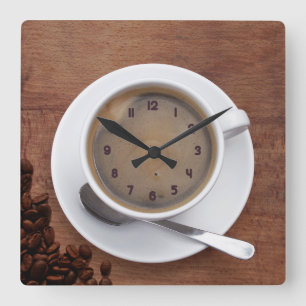 Cup of Coffee - Square Wall Clock