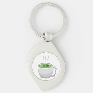 Cup of Green Tea Keychain