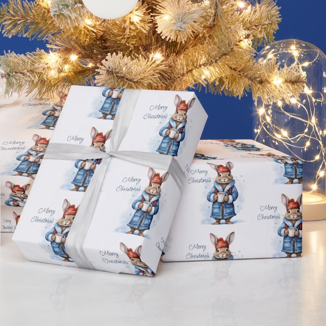 Cup of Hot Chocolate  Wrapping Paper (Holidays)