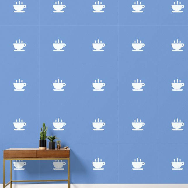 Cup Of Java On Blue Kitchen  Wallpaper (Hallway)