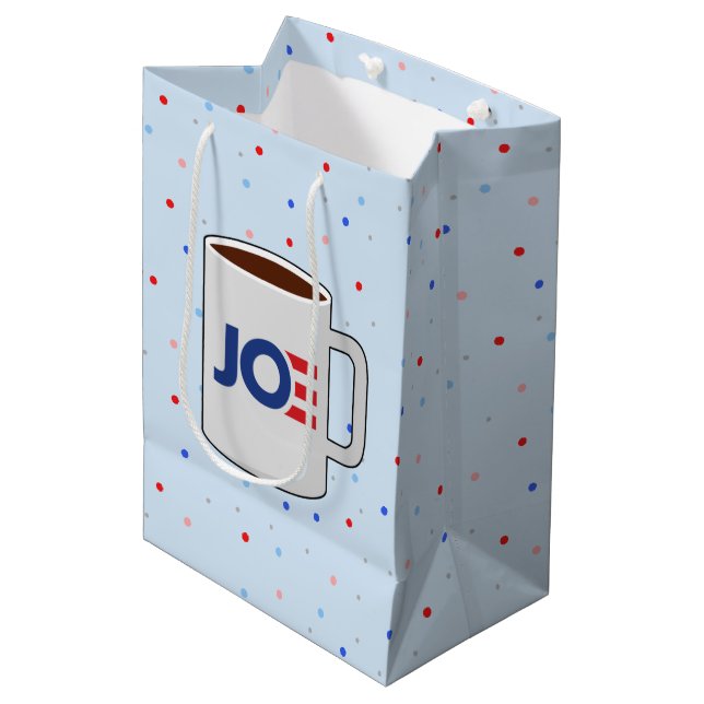 CUP OF JOE COFFEE MUG MEDIUM GIFT BAG (Front Angled)