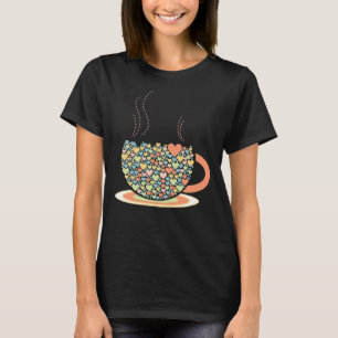 Cup Of Love Coffee Tea Lovers Barista Heart Design T-Shirt