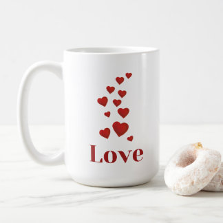 Cup of LOVE with hearts.