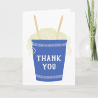 Cup of Ramen Noodles Custom Message Thank You