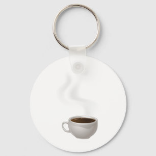 Cup of Steaming Coffee Keychain