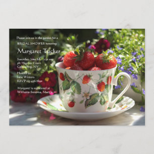 Cup of Strawberries Invitation