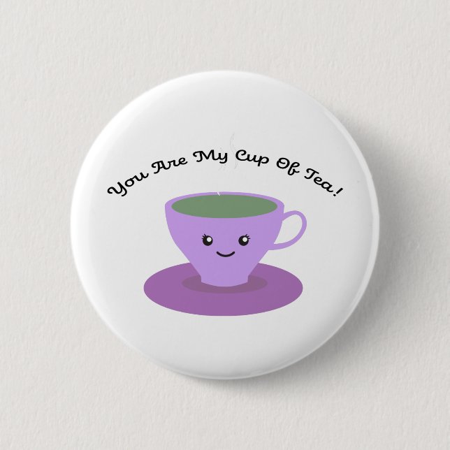 Cup of Tea 2 Inch Round Button (Front)