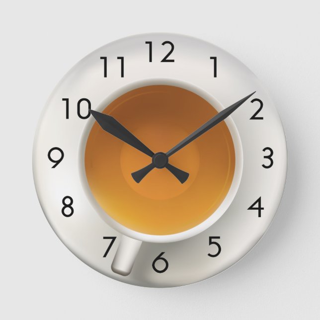 Cup of Tea Round Clock (Front)