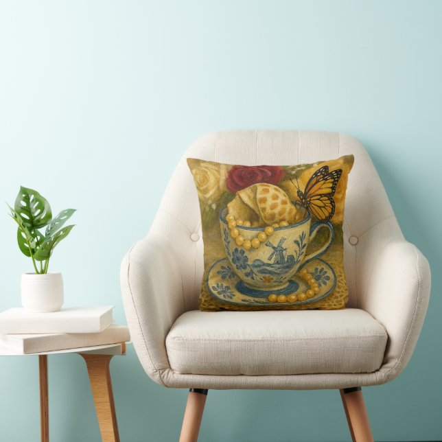 Cup Runneth Over Throw Pillow (Chair)