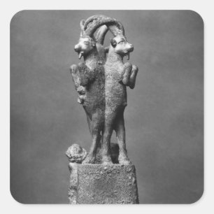 Cup stand made up of three ibexes square sticker