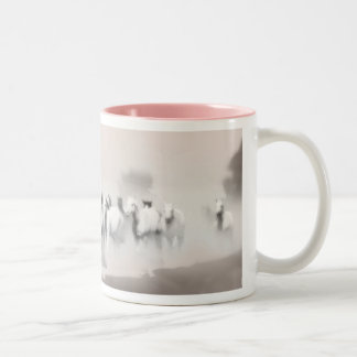 cup with Arabic horses