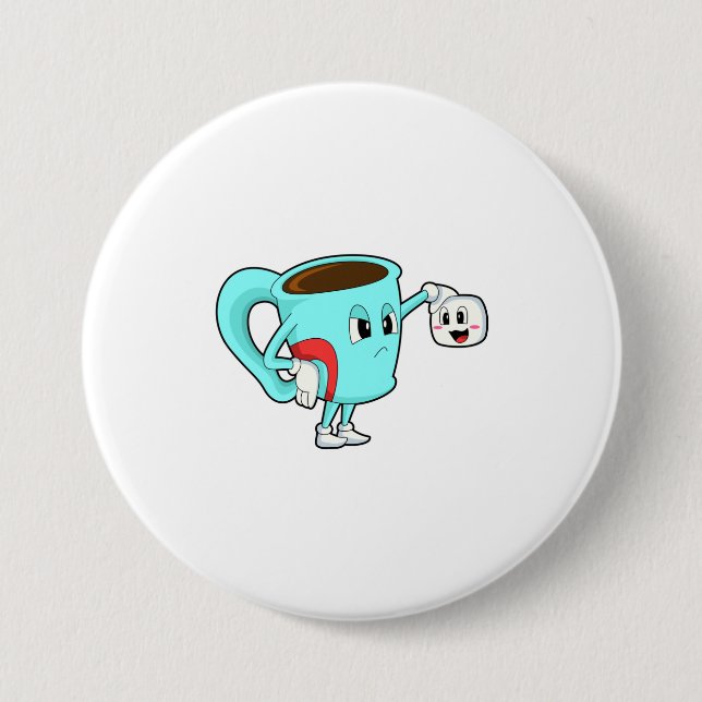 Cup with Coffee.PNG 3 Inch Round Button (Front)