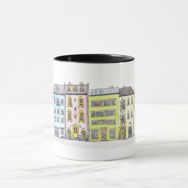 cup with houses (Center)