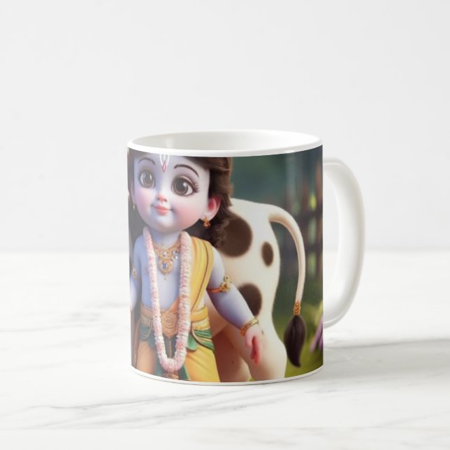 Cup with little krishna. (Front Right)