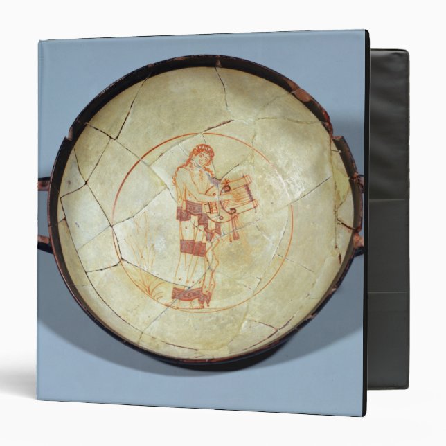 Cup without foot, standing Muse playing the lyre, Binder (Front/Inside)