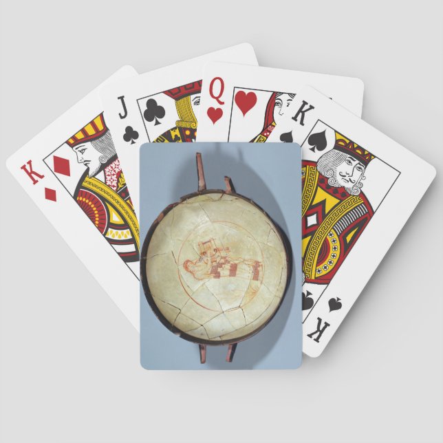 Cup without foot, standing Muse playing the lyre, Cards (Back)