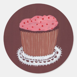 cupcake2_sm classic round sticker
