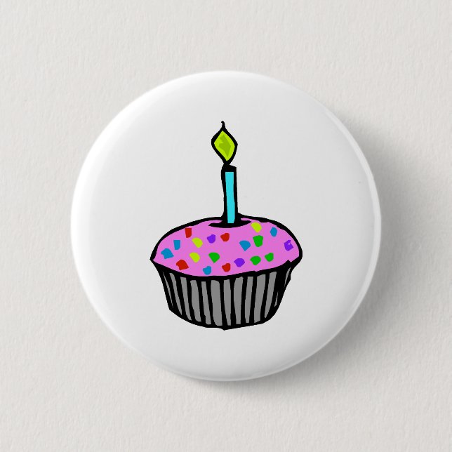 Cupcake 2 Inch Round Button (Front)