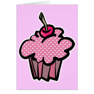 cupcake à pois rose