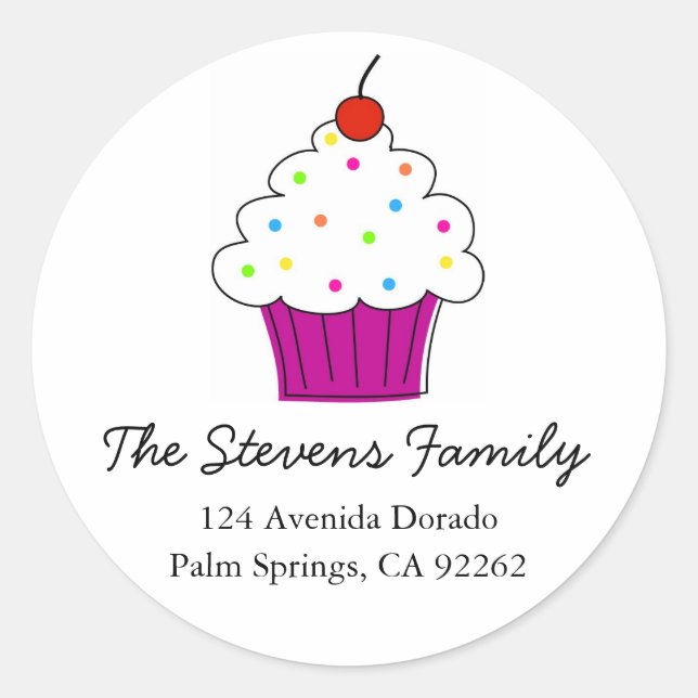Cupcake Address Labels (Front)