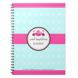 Cupcake and Cake Pops Bakery Recipe Notebook