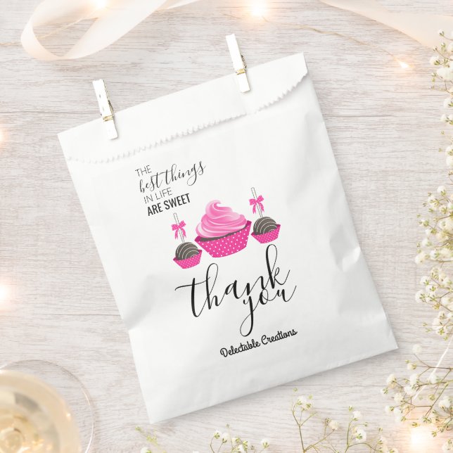 Cupcake and Cake Pops Baking Packaging Favour Bag (Clipped)