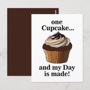 Cupcake And My Day is Made Cupcake Postcard