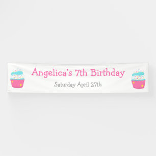 Cupcake and Sprinkles Birthday Party Banner
