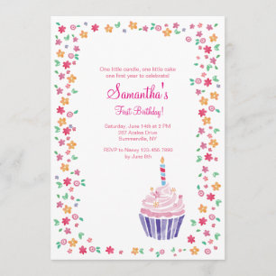 Cupcake Anniversaire Fête Invitation