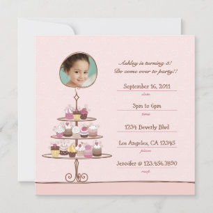 Cupcake Anniversaire Fête Invitation