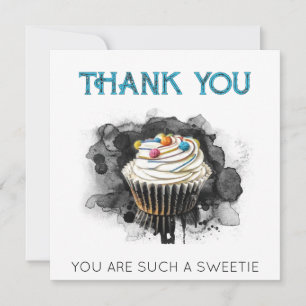 *~  CupCake AP99  Cup Cake THANK YOU Card