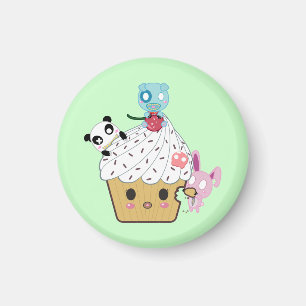 Cupcake Attack! (>_<) Magnet