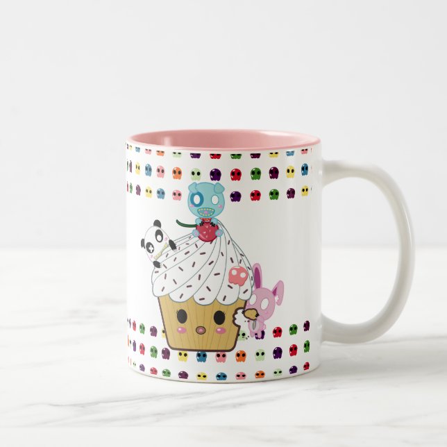 Cupcake Attack! Sugar Skulls Two-Tone Coffee Mug (Right)