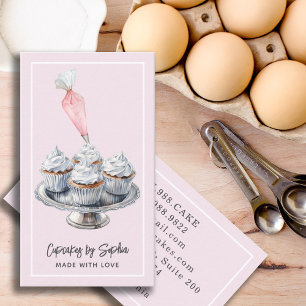 Cupcake Baker Bakery Pastry Chef Catering  Business Card