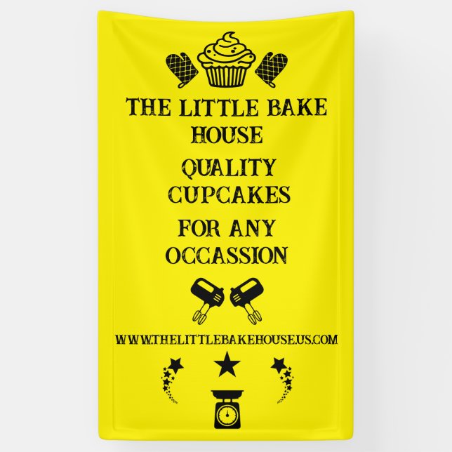 Cupcake Baker Banner (Vertical)