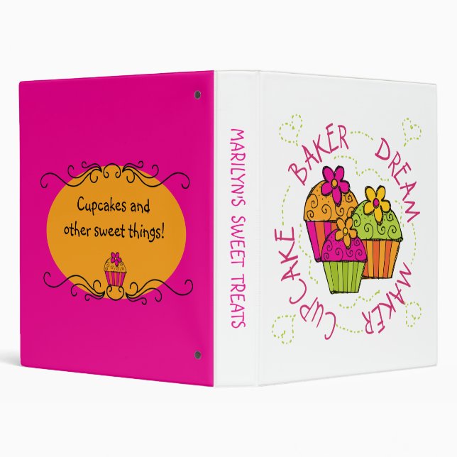 Cupcake Baker Dream Maker Recipe Binder (Background)