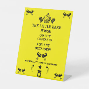 Cupcake Baker Pedestal Sign