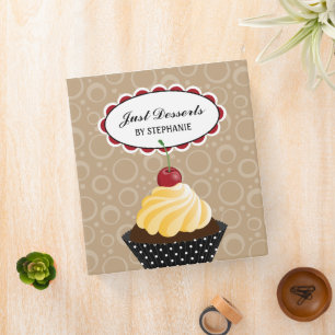 Cupcake Bakery 1 Inch Binder