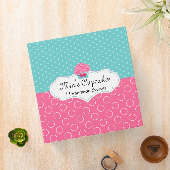 Cupcake Bakery 2 Inch Binder (In Situ)
