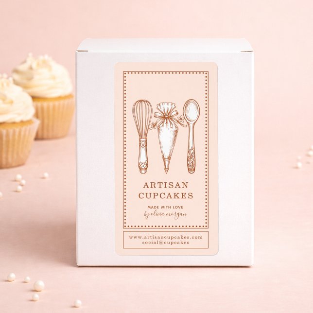 Cupcake Bakery Baking Utensils Product Labels (Créateur téléchargé)