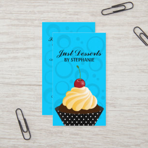 Cupcake Bakery Blue Business Card