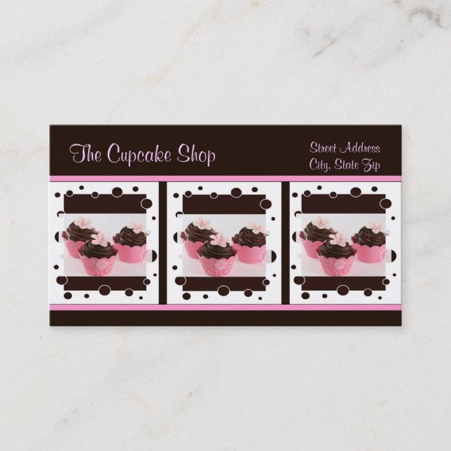 Cupcake Bakery Business Cards (Front)