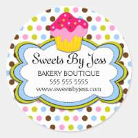 Cupcake Bakery Cloud Box Seals