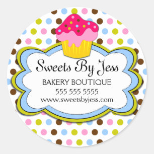 Cupcake Bakery Cloud Box Seals