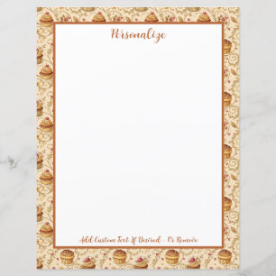 Cupcake Bakery Dessert Vintage Design Personalized