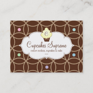 Cupcake Bakery Gift Certificate Dots White Yellow